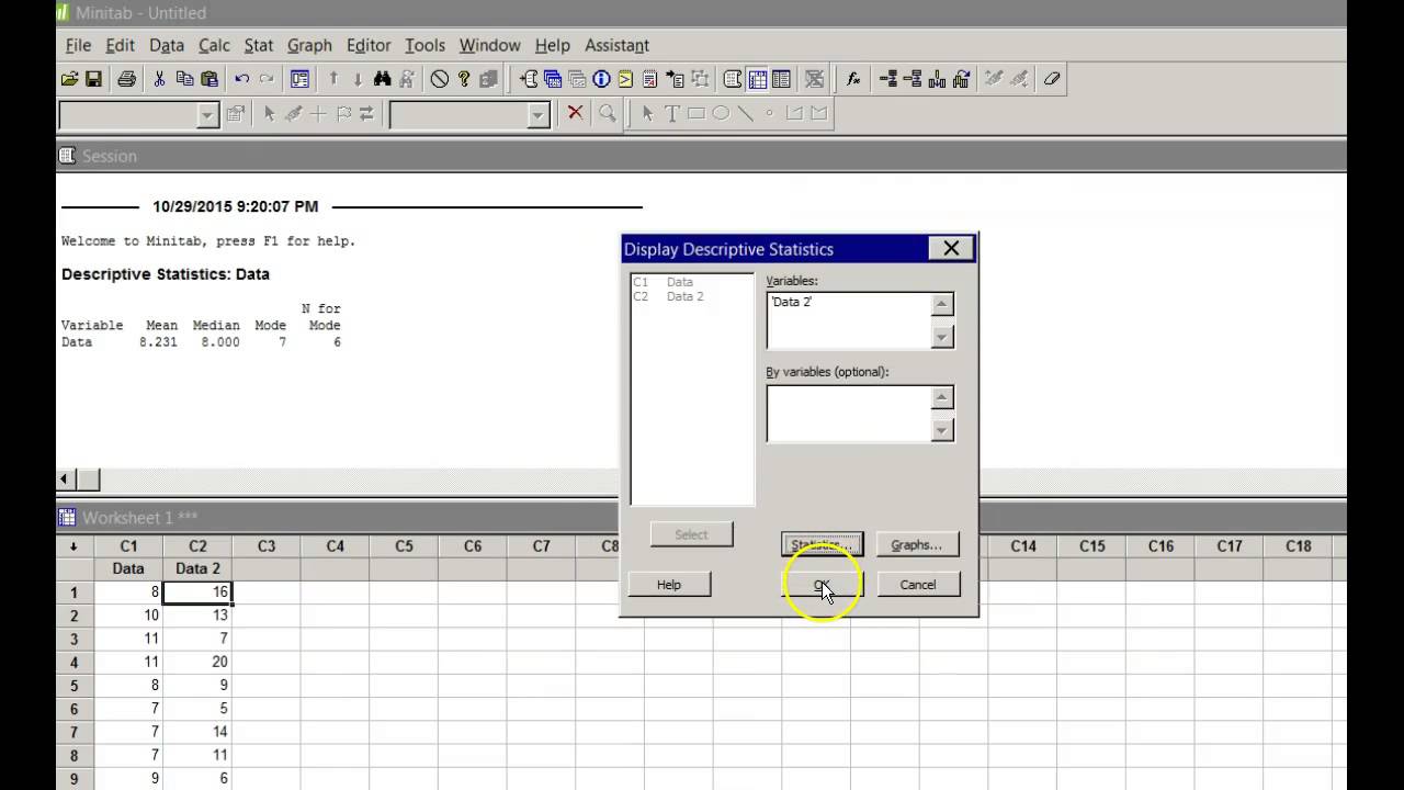 Standard Deviation Minitab Mahafarms