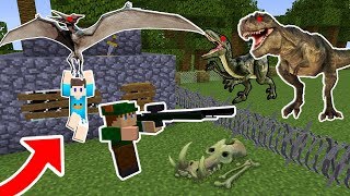 CASA MAIS PROTEGIDA CONTRA OS DINOSSAUROS NO MINECRAFT!