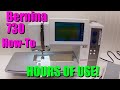 Bernina 730 Artista How to Find HOURS of USE and Stitch Count Procedure