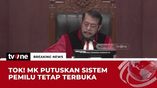 [BREAKING NEWS] Tolak Permohonan, MK Putuskan Sistem Pemilu Terbuka | tvOne