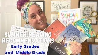 Summer Reading Program 2022 // Reading Recommendations for Lower Grade and Middle Grade