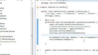 android tutorial for beginners 49 android listview using string array