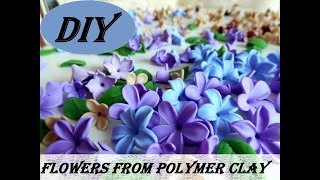 DIY|Как сделать цветы сирени из полимерной глины/How to make lilac flowers from polymer clay