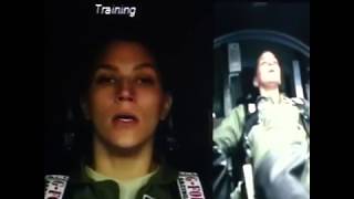 Female F-16 Fighter pilot Capt Zoe Kotnik G-Force 9G centrifuge training