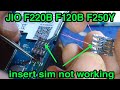 Jio F220B insert sim solution || jio sim jumper ||  Lyf F220b sim not working