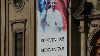 Pope begins trip to Chile and Peru amid tightened security