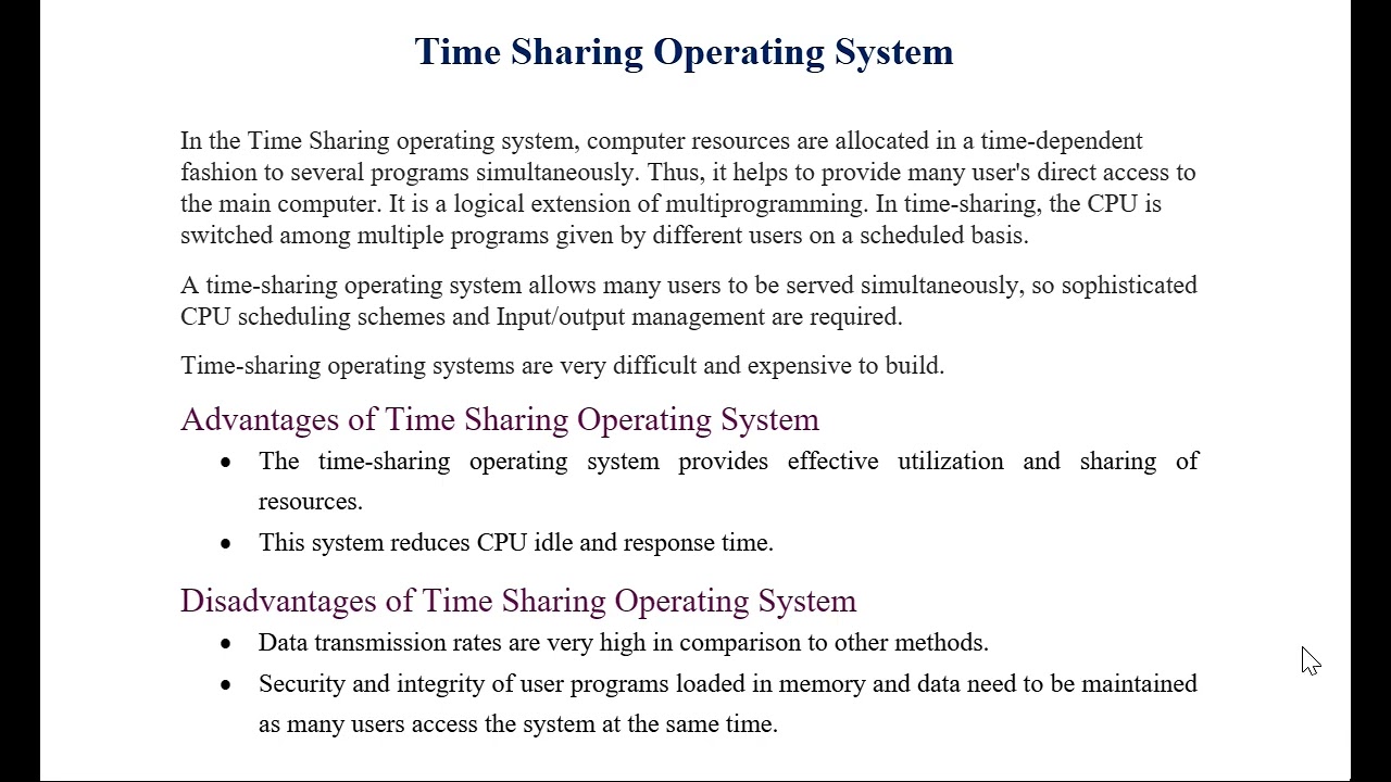 Time Sharing Operating System - YouTube