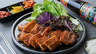 Korean Style Grilled Pork Belly Recipe - 韩式烤五花肉