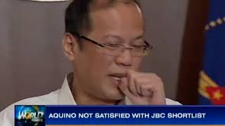 Aquino not satisfied with JBC shortlist of CJ candidates