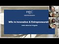 Webinaire - Executive Master -  MSc in Innovation & Entrepreneurship