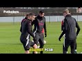 rashford hitting ruben amorim as he runs the gauntlet for his 40th birthday in training ahead fcsb