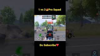 OMG😳1 vs 3 in a Second⚡️Pro Squad #pubgmobile #shorts #bgmi