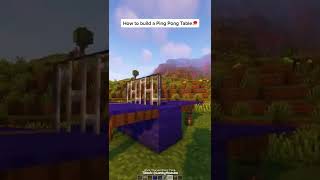 Minecraft: Ping Pong Table Tutorial | #shorts