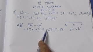 TN CLASS 11 MATHS VECTOR ALGEBRA EX 8.3 SUM 9