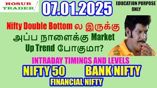 Nifty Prediction for Tomorrow in Tamil  07.01.2025 | Options Intraday Trading Analysis