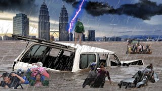 flooding in kuala lumpur (KL) scary footages || flood in malaysia today || Weather today