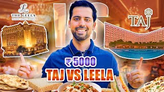 ₹5000 at Taj Palace Vs ₹5000 at The Leela | Mehanga Food Challenge | @cravingsan