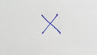 用英文字母X画鸟  -  How  to  draw  a  bird  using  the  English  letter  X