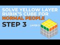 Solve Yellow Layer (Step 3) Rubik's Cube for Ordinary People