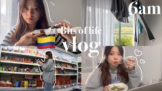 【vlog】bits of life in Colombia:waking up at 6am, being productive🍳📚, morning\u0026night routine 💅