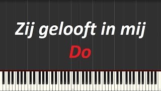 Zij gelooft in mij - André Hazes sr. (versie Do) - Piano tutorial (Synthesia)