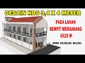 DESAIN KOS KOSAN 3,4 X 4 M PADA LAHAN SEMPIT MEMANJANG 6 X 20 M