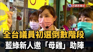 全台議員初選倒數階段　藍綠新人邀「母雞」助陣－民視新聞