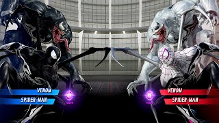 Black Venom & Black Spiderman vs White Venom & Spiderman (Very Hard) - Marvel vs Capcom | 4K UHD