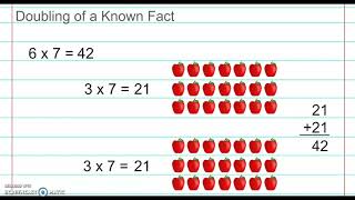 Strategies for Multiplication: Doubling a Known Fact