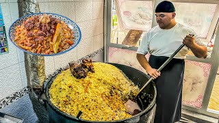 How is plov prepared? We prepare 55 kg of Plov per day | ASMR Food Uzbekistan