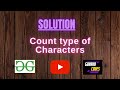 Count type of Characters || @GeeksforGeeks  || Problem Solving || Solution || Gorakh Codes