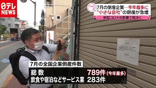 「新型コロナ」で倒産最多　“小さな会社”が急増…現地調査へ　2020年8月11日放送『news every.』より