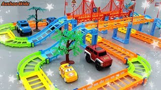 108 pieces rainbow color road Toy RAPID VARIETY TRACK / Learn Colors with Cars / Rapid variety Track