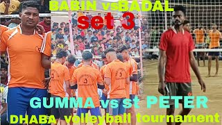 BADAL vs BABIN GUMMA vs St PETER 3rd set khemundi volleyball tournament digapahandi