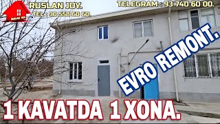 Урганч шахар марказида 1 каватда 1 хонали квартира сотилади.Бахоси : 260 млн. Мулжал : Облздрав .