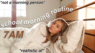 7AM SCHOOL MORNING ROUTINE *realistic* | day in my life