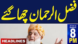 Samaa News Headlines 8 PM  | Fazal Ur Rehman Meets javed hashmi | 2nd June 2024 | SAMAA TV