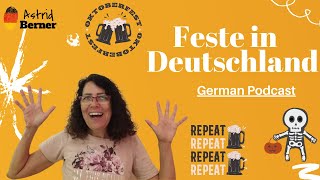 Feste in Deutschland, A2 level #05 podcast, German podcast with transcript, German by Astrid