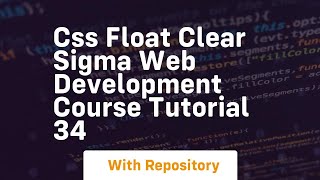 css float clear sigma web development course tutorial 34