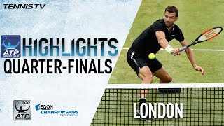 Highlights: Dimitrov, Lopez Battle Into SF Friday At Queen's 2017