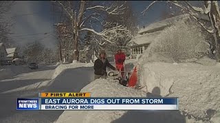 Snow storm recovery in East Aurora