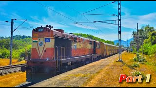 MANGALURU To BARKUR Full Train Journey By 06601 Mangalore Madgaon Passenger - Chugging WDM3A Engine