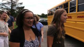 New teachers experience LeRoy in the first ever Bus Tour of LeRoy narrated by Superintendent Holly