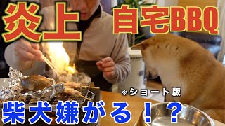 【柴犬を飼う独身男：宅飲みBBQで大炎上#shorts】