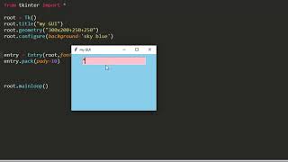 taking user input using entry box // Entry widget in tkinter // tkinter tutorial in hindi