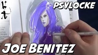 Joe Benitez drawing Psylocke