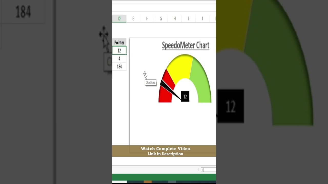 Как построить великолепные диаграммы спидометра #Shorts