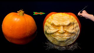 Amazing Halloween Pumpkin Carving time lapse