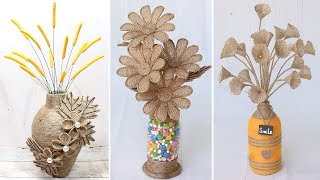 6 Beautiful flower vase decoration ideas with jute rope | Home Decor