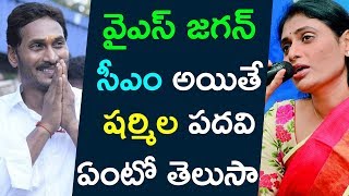 వైఎస్ జగన్ ముఖ్యమంత్రి అయితే షర్మిల పదవి ఏంటో తెలుసా? What is YS Sharmila Position? Political Bench